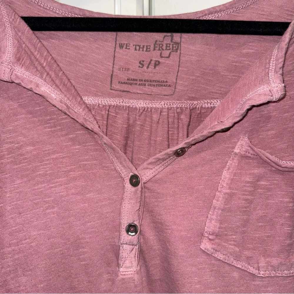 We The Free Dusty Rose Long Sleeve Top - Picture 3 of 3